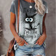 Women's T shirt  Purple Brown Gray Patchwork Print