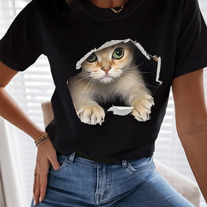Women's T shirt Cotton 3D