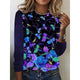 Women's T shirt Butterfly Print