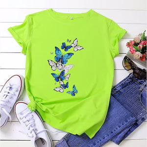 Women's T shirt Butterflies Flying