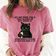 Women's T shirt Drinking Cat